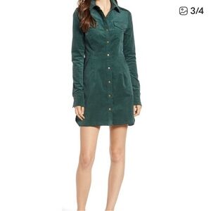 Free People Green Long Sleeve Dress